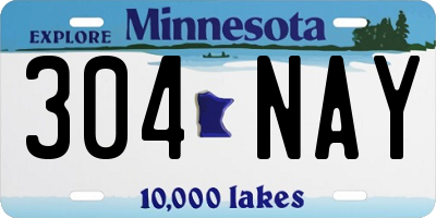 MN license plate 304NAY