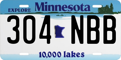MN license plate 304NBB