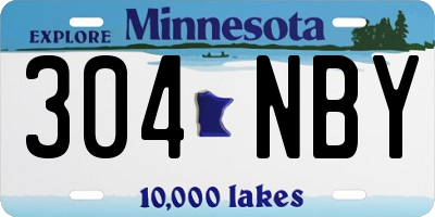 MN license plate 304NBY