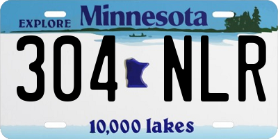 MN license plate 304NLR