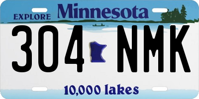 MN license plate 304NMK