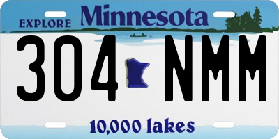 MN license plate 304NMM