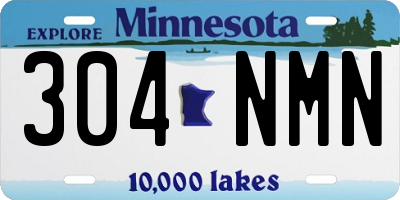 MN license plate 304NMN