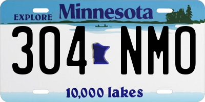 MN license plate 304NMO