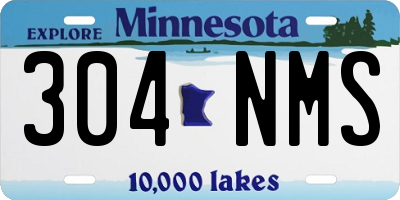MN license plate 304NMS