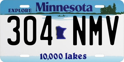 MN license plate 304NMV