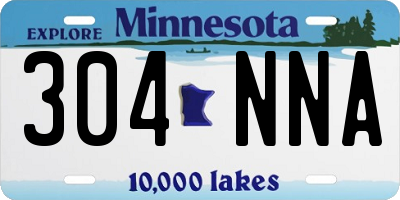 MN license plate 304NNA