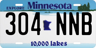 MN license plate 304NNB