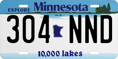 MN license plate 304NND