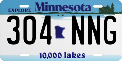 MN license plate 304NNG
