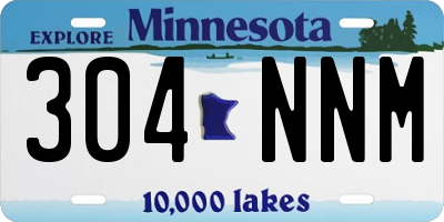 MN license plate 304NNM