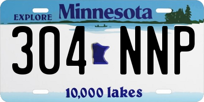 MN license plate 304NNP