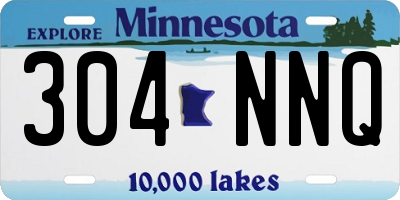 MN license plate 304NNQ