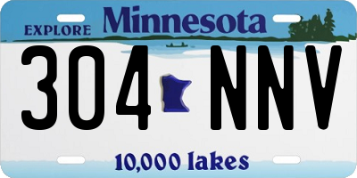 MN license plate 304NNV