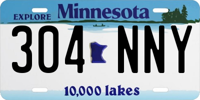 MN license plate 304NNY