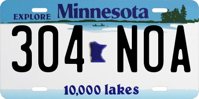 MN license plate 304NOA
