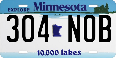 MN license plate 304NOB