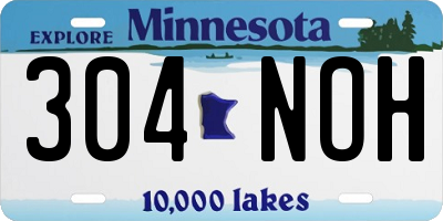 MN license plate 304NOH