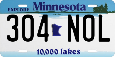 MN license plate 304NOL