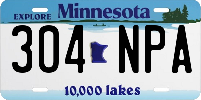 MN license plate 304NPA