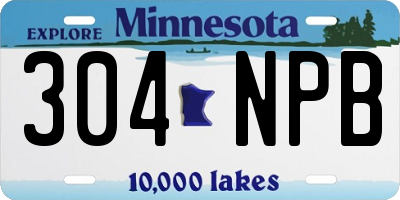 MN license plate 304NPB