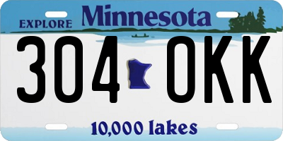 MN license plate 304OKK