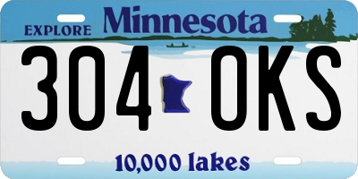 MN license plate 304OKS