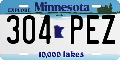 MN license plate 304PEZ