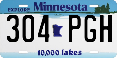 MN license plate 304PGH