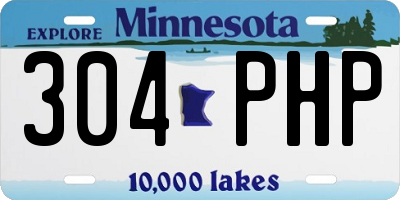 MN license plate 304PHP