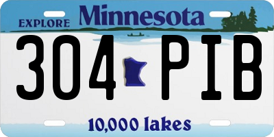 MN license plate 304PIB