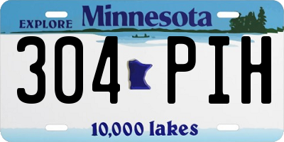 MN license plate 304PIH