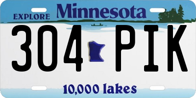 MN license plate 304PIK