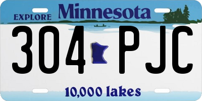 MN license plate 304PJC