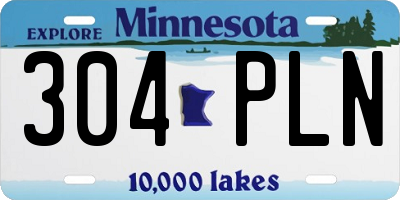 MN license plate 304PLN