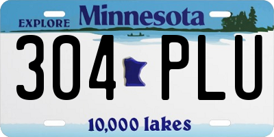 MN license plate 304PLU