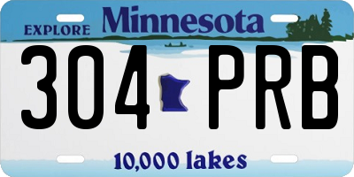 MN license plate 304PRB