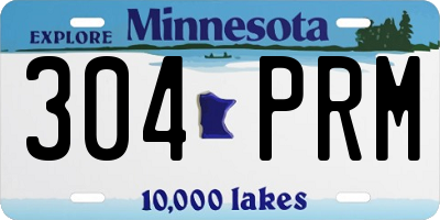MN license plate 304PRM