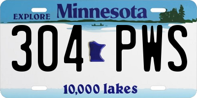 MN license plate 304PWS