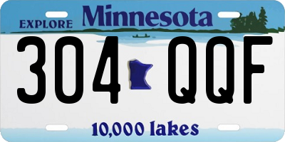 MN license plate 304QQF