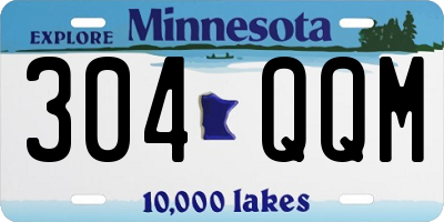 MN license plate 304QQM