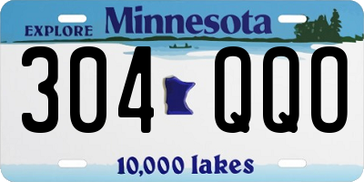 MN license plate 304QQO