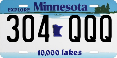 MN license plate 304QQQ