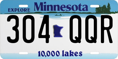 MN license plate 304QQR