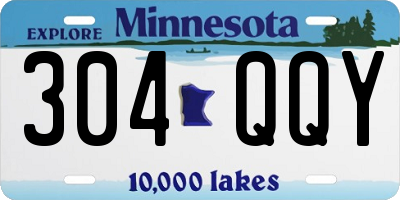 MN license plate 304QQY