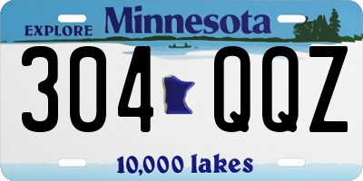 MN license plate 304QQZ