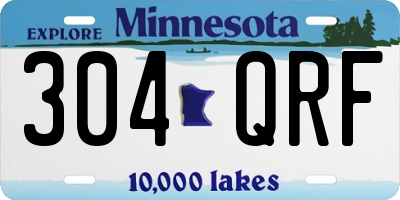 MN license plate 304QRF