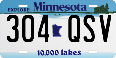 MN license plate 304QSV