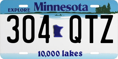 MN license plate 304QTZ