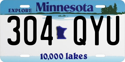 MN license plate 304QYU